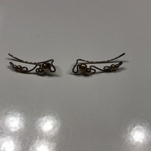 FREE with another purchase Ear Climbers/Crawlers, silver and gold